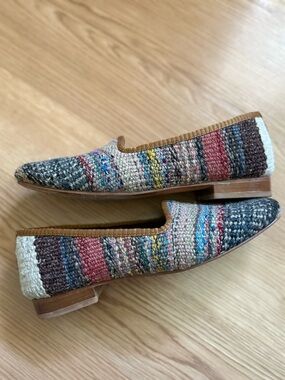 Woman’s Angel Kilim /leather Handmade  Loafer Size 6 1/2–37 Unique
